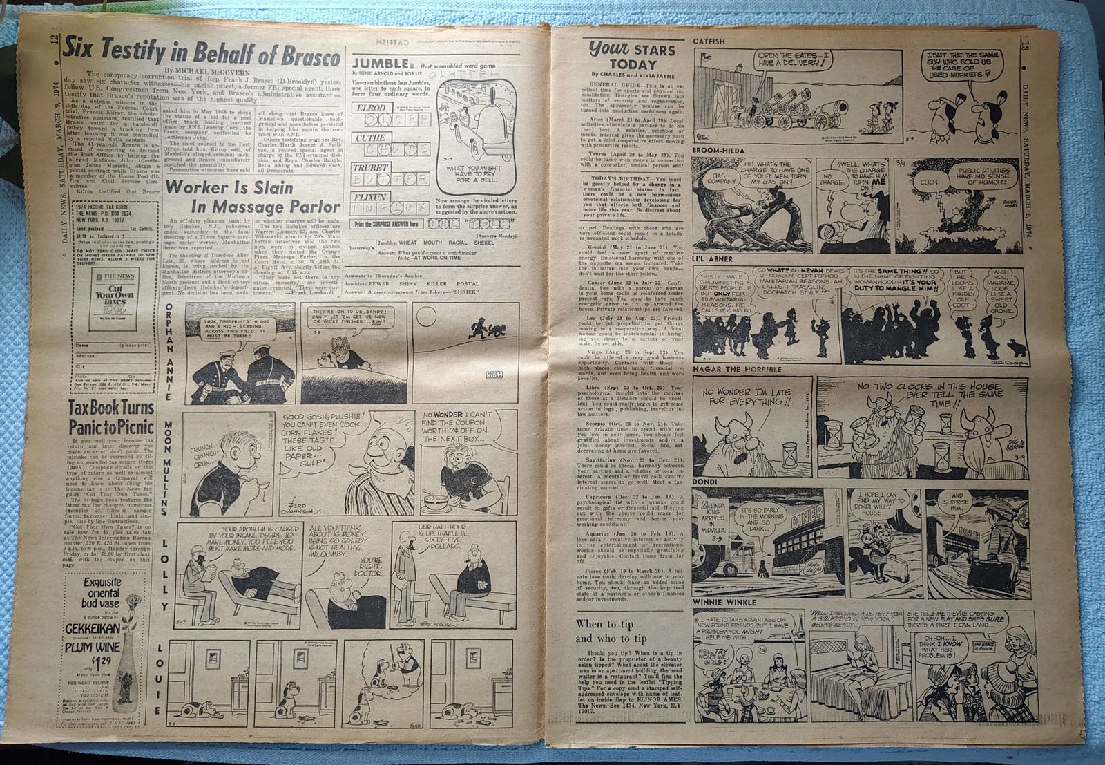 New York Daily News 9 March 1974 Colonels Vs Nets Julius Erving Nixon Streaking+ - Image 8