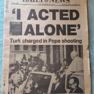 New York Daily News 14 May 1981 Pope John Paul Shot Nehmet Agca Celtics Win 14th