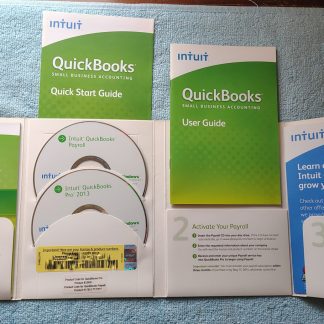 Intuit Quickbooks Pro 2013 Desktop Accounting Original Guide, Disc, License No.