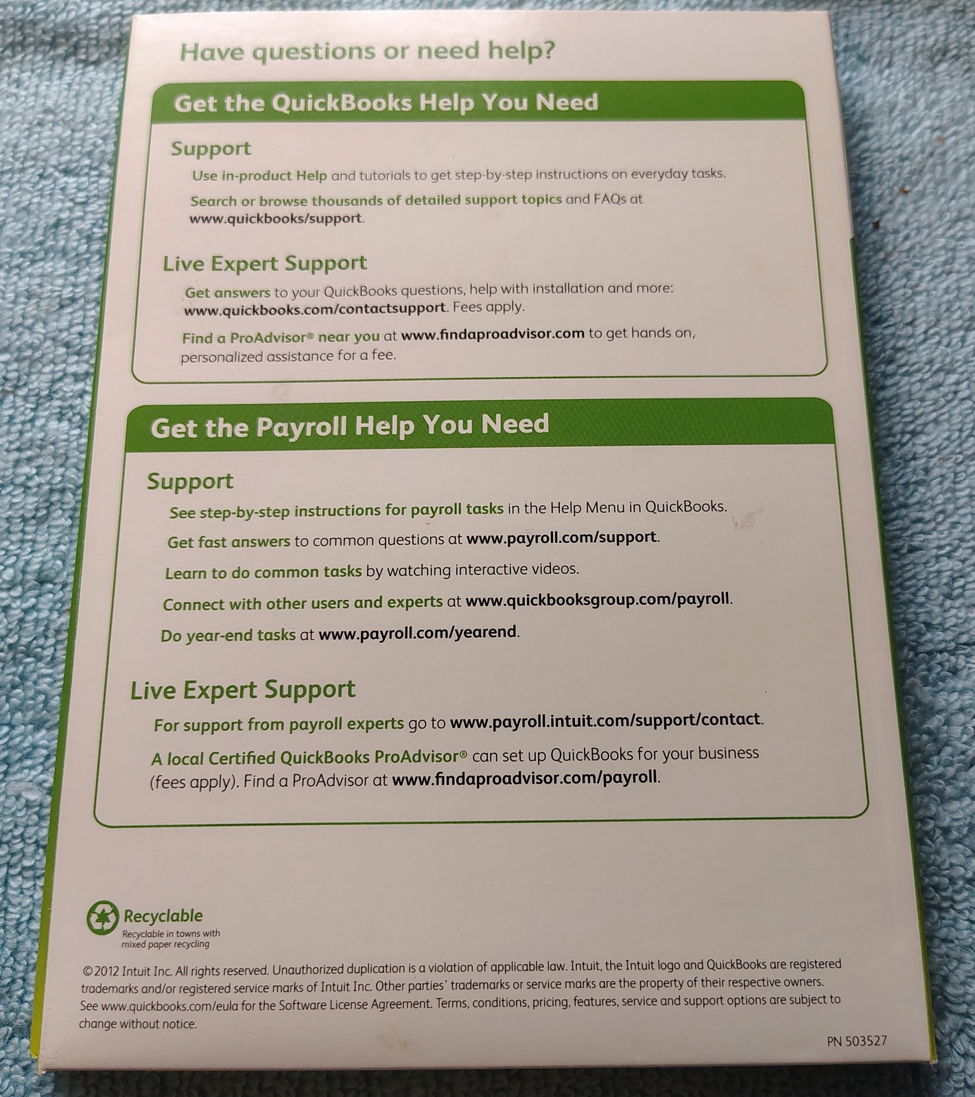 Intuit Quickbooks Pro 2013 Desktop Accounting Original Guide, Disc, License No. - Image 3