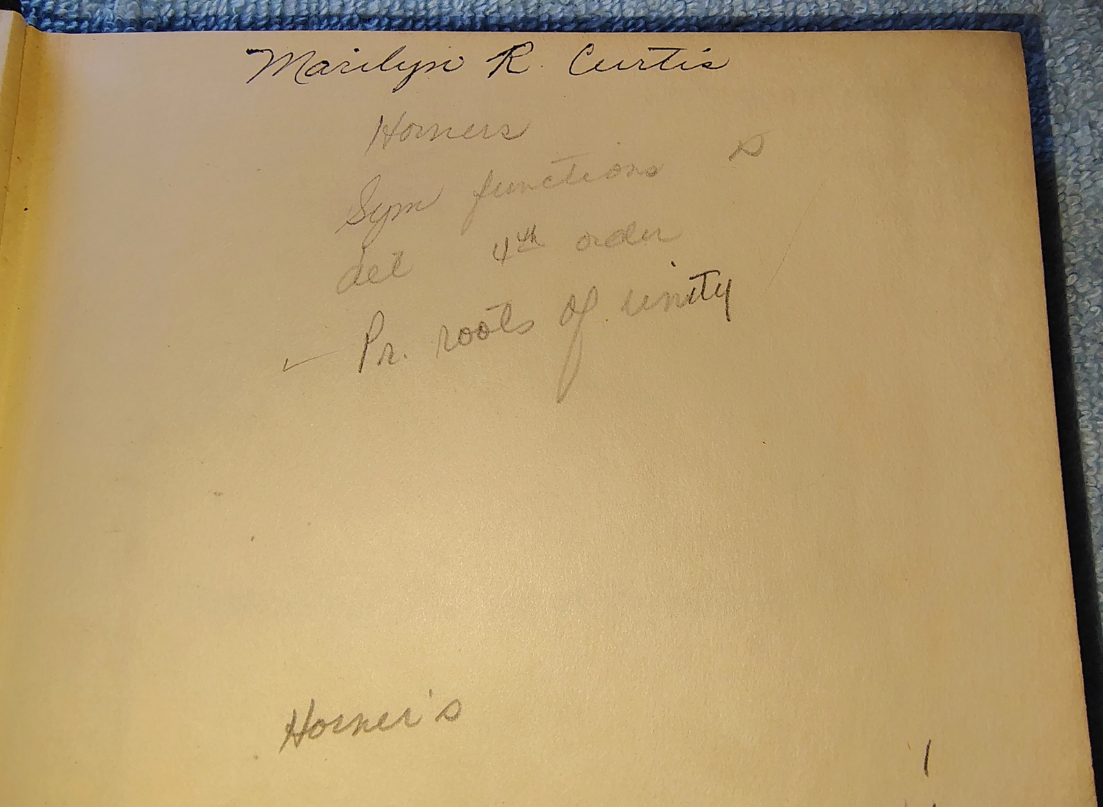 Elementary Theory of Equations Lovitt Hardcover Book 8th 1953 Marilyn Curtis - Image 5