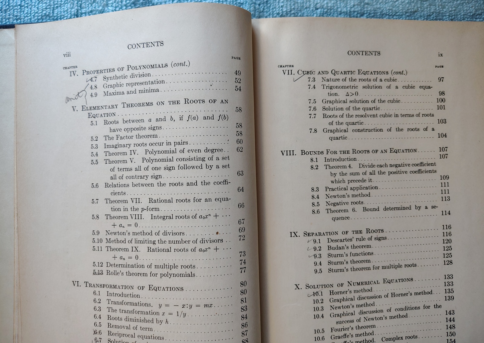 Elementary Theory of Equations Lovitt Hardcover Book 8th 1953 Marilyn Curtis - Image 7