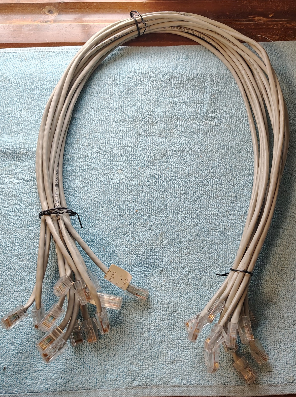 Lot of 13 Grey Gray 2ft 2' Used Cat 5 RJ45 Ethernet Network Patch Cables Cords