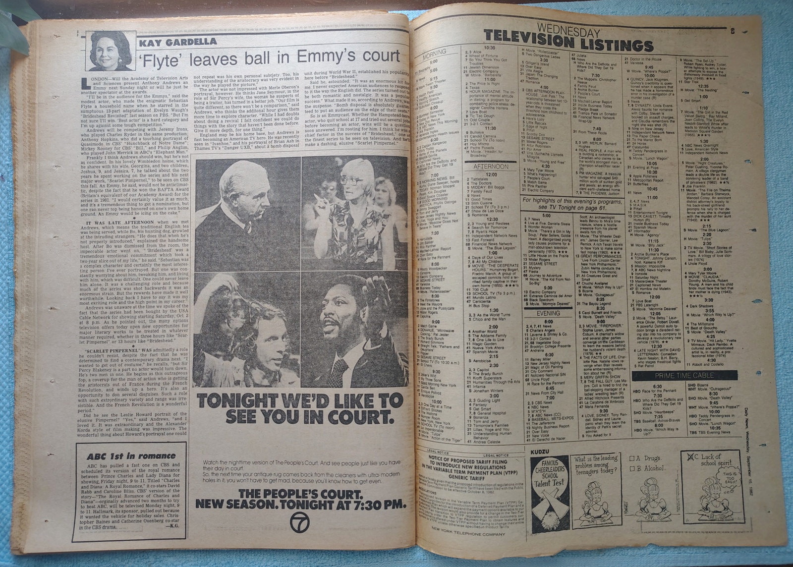 New York Daily News 15 September 1982 Princess Grace of Monaco Death Yankees ++ - Image 17