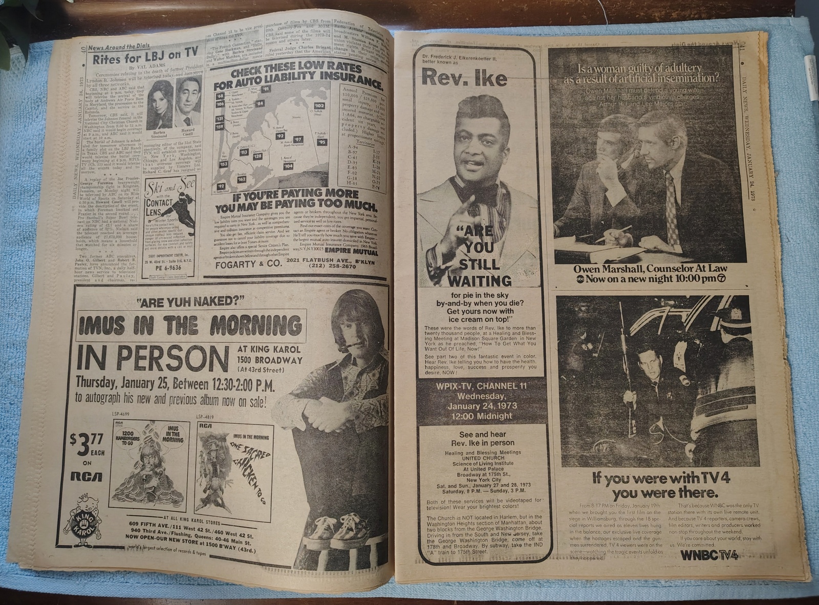 New York Daily News 24 January 1974 Vietnam War Ceasefire Joe Frazier George Foreman - Image 7