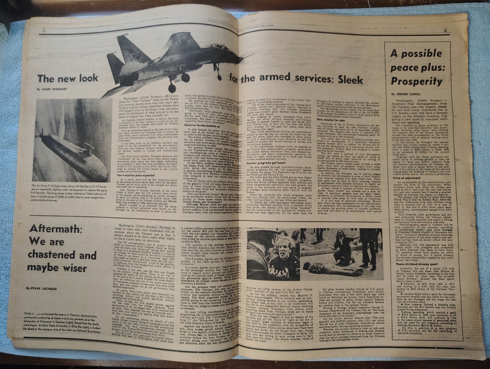 New York Daily News 24 January 1974 Vietnam War Ceasefire Joe Frazier George Foreman - Image 10