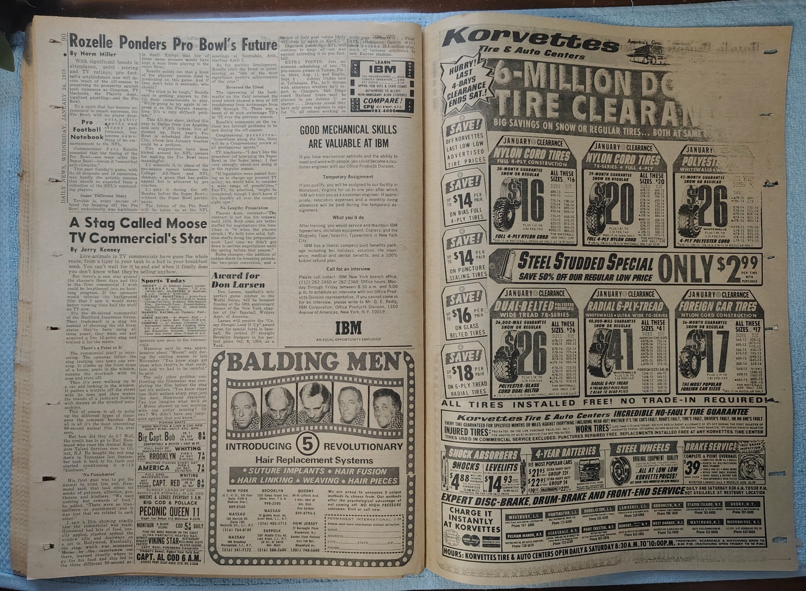 New York Daily News 24 January 1974 Vietnam War Ceasefire Joe Frazier George Foreman - Image 17
