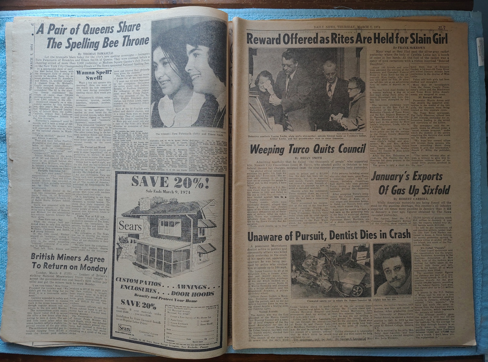 New York Daily News 7 March 1974 President Nixon Denies Hush Money Rangers Hawks - Image 8