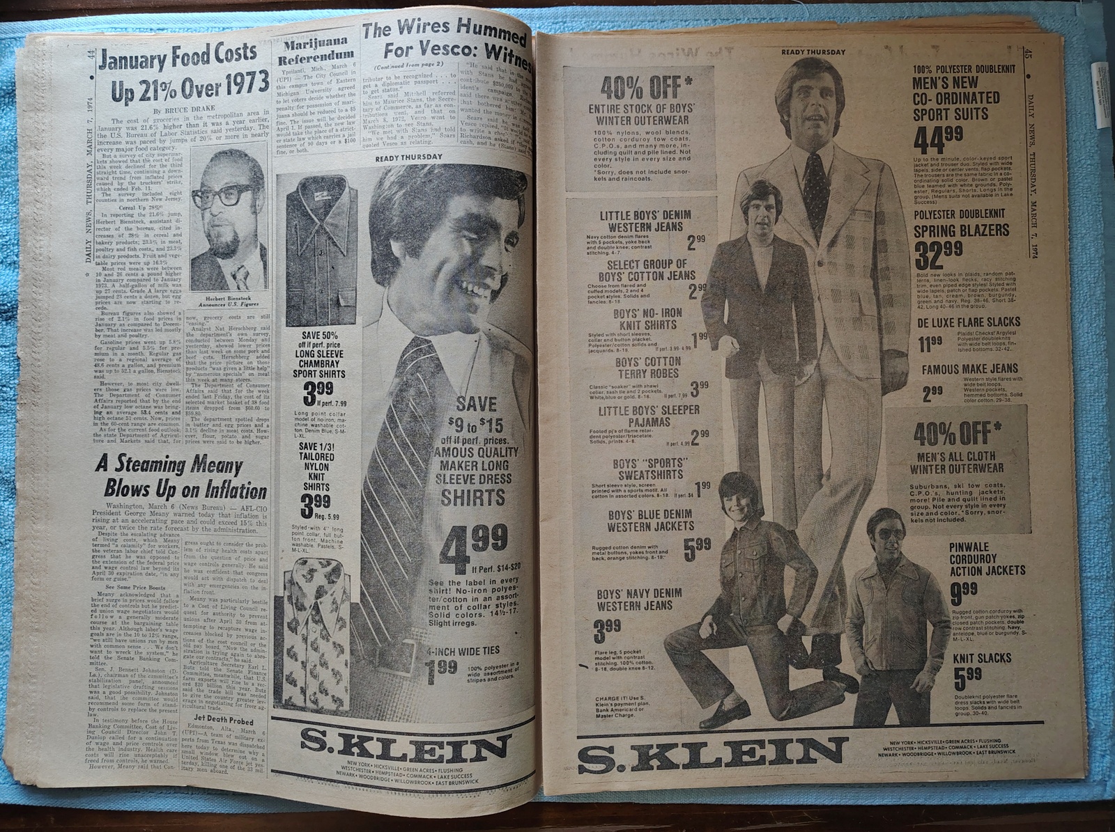 New York Daily News 7 March 1974 President Nixon Denies Hush Money Rangers Hawks - Image 14