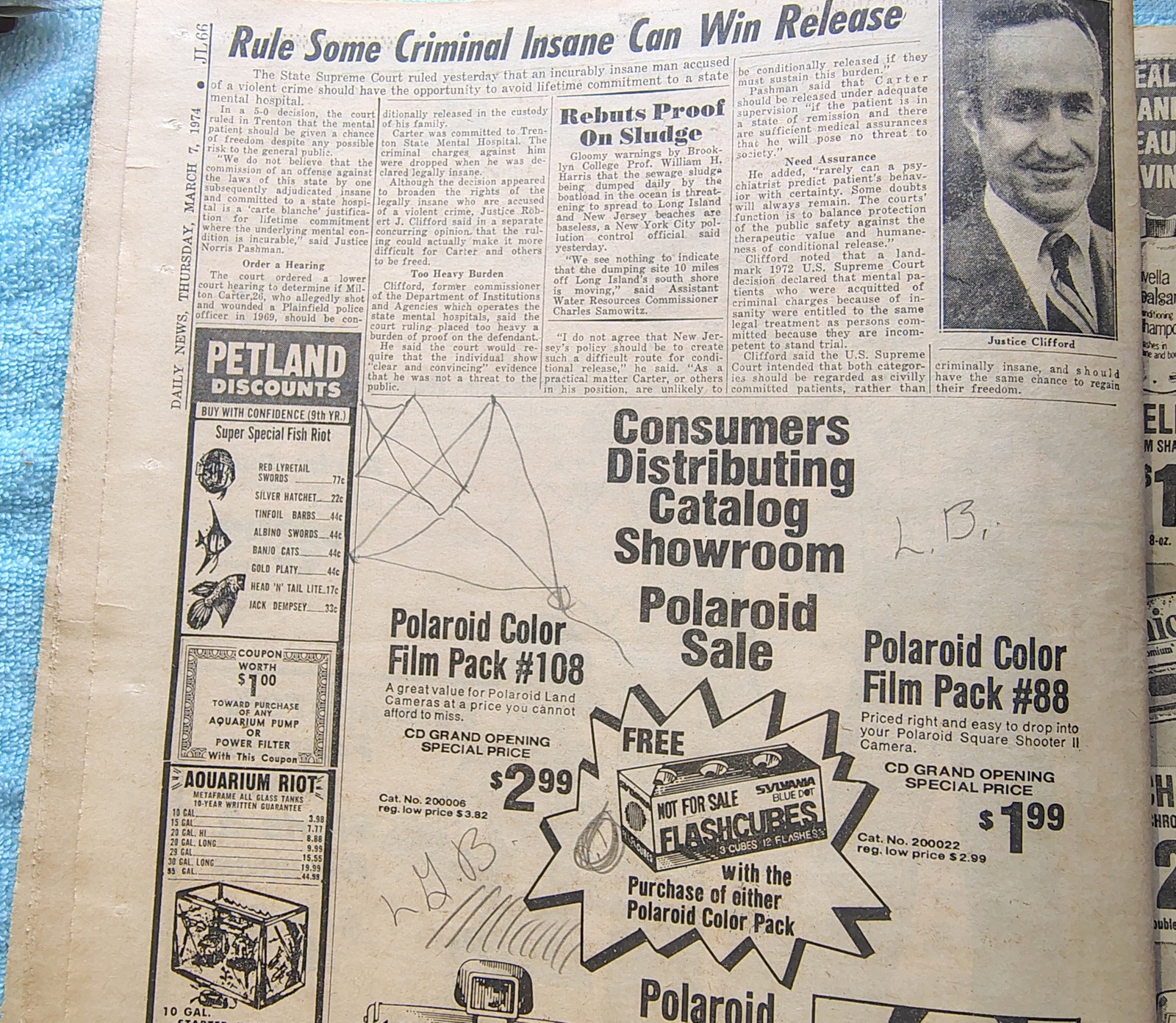 New York Daily News 7 March 1974 President Nixon Denies Hush Money Rangers Hawks - Image 17