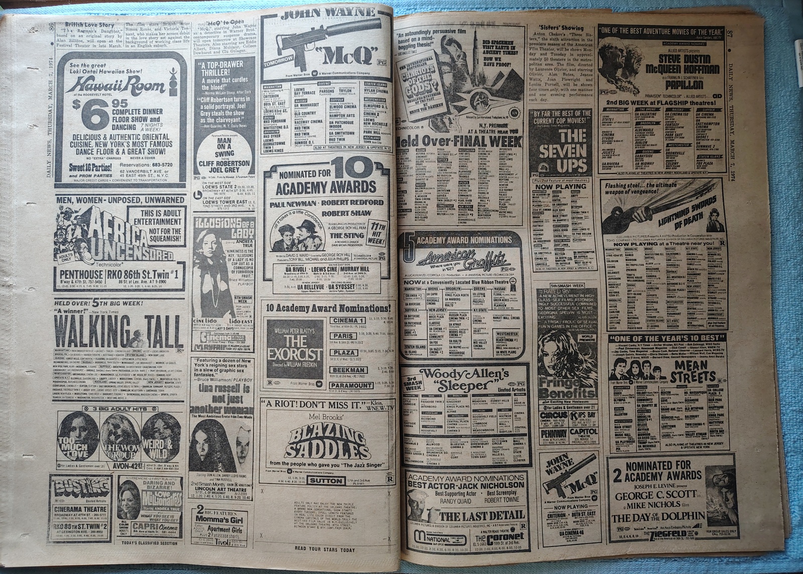 New York Daily News 7 March 1974 President Nixon Denies Hush Money Rangers Hawks - Image 19