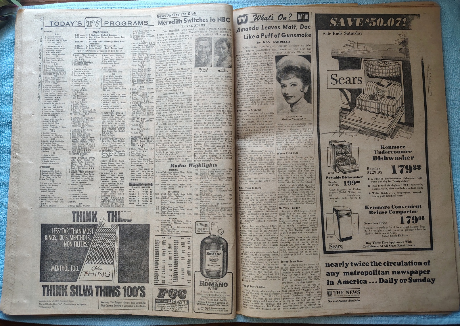 New York Daily News 7 March 1974 President Nixon Denies Hush Money Rangers Hawks - Image 20