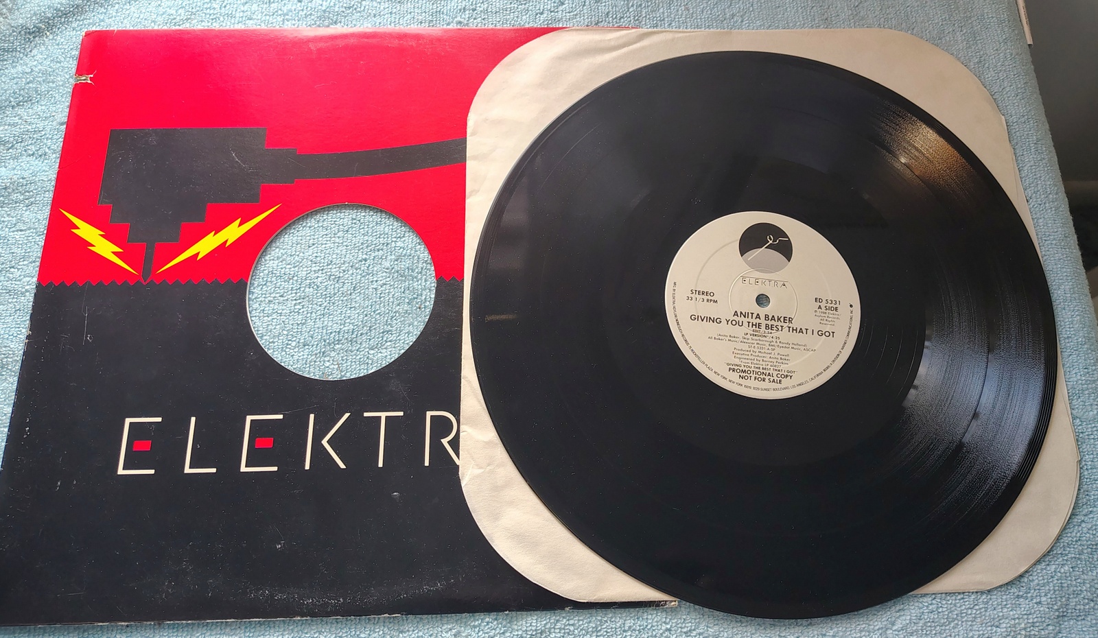 Anita Baker Giving You Best That I Got Promo Single Vinyl Record 12" 33RPM 1988