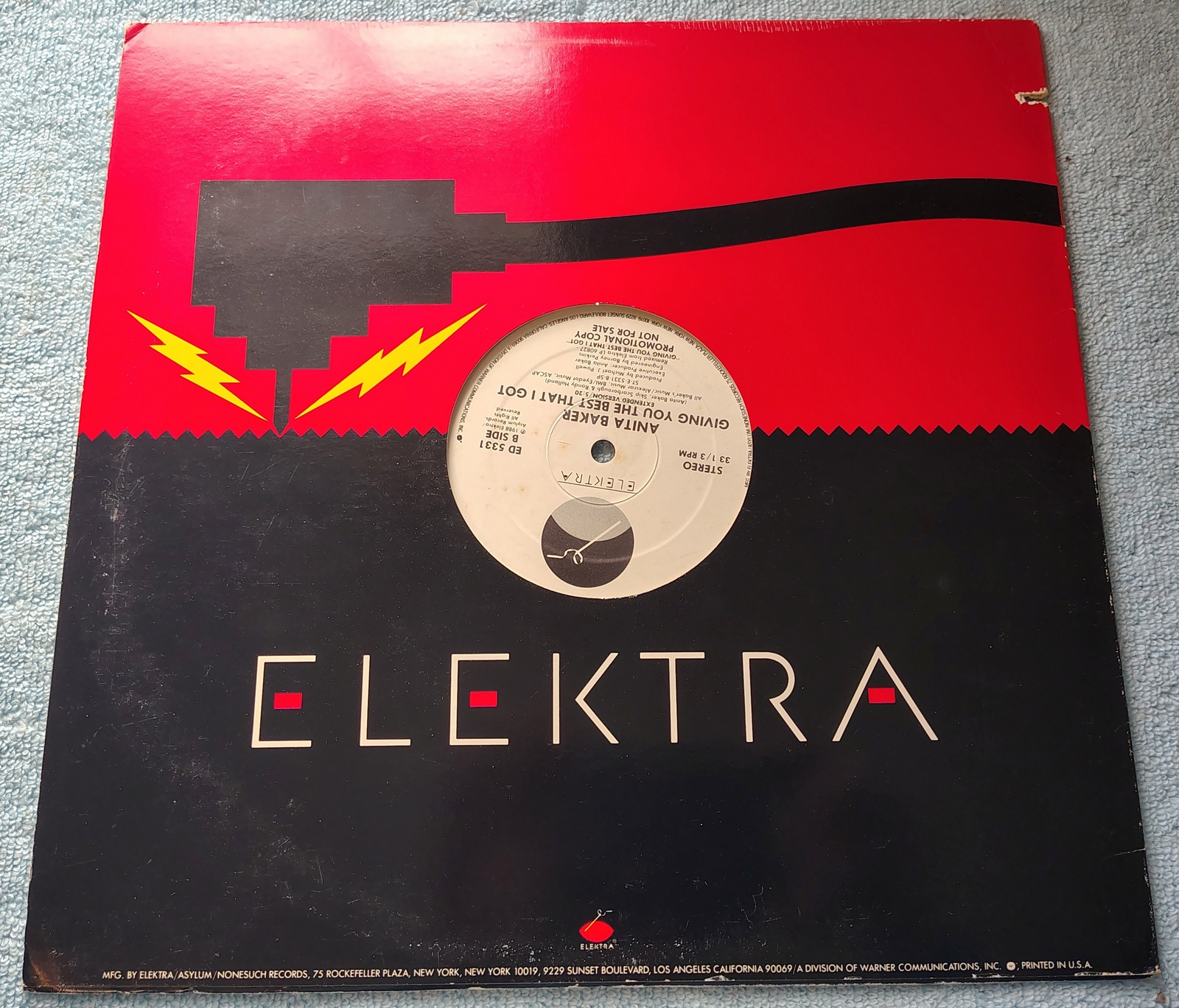 Anita Baker Giving You Best That I Got Promo Single Vinyl Record 12" 33RPM 1988 - Image 6