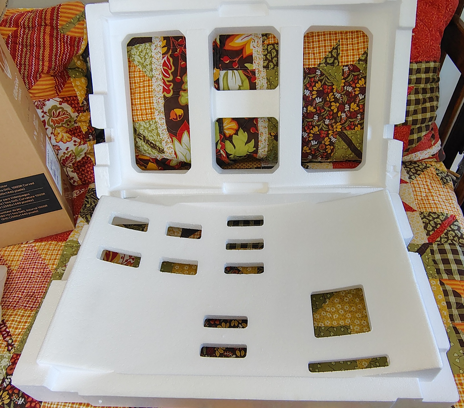 Original Shipping Box, Bag, Packing Foam for LG 27" 27GS60QC-B Monitor 2024 - Image 6