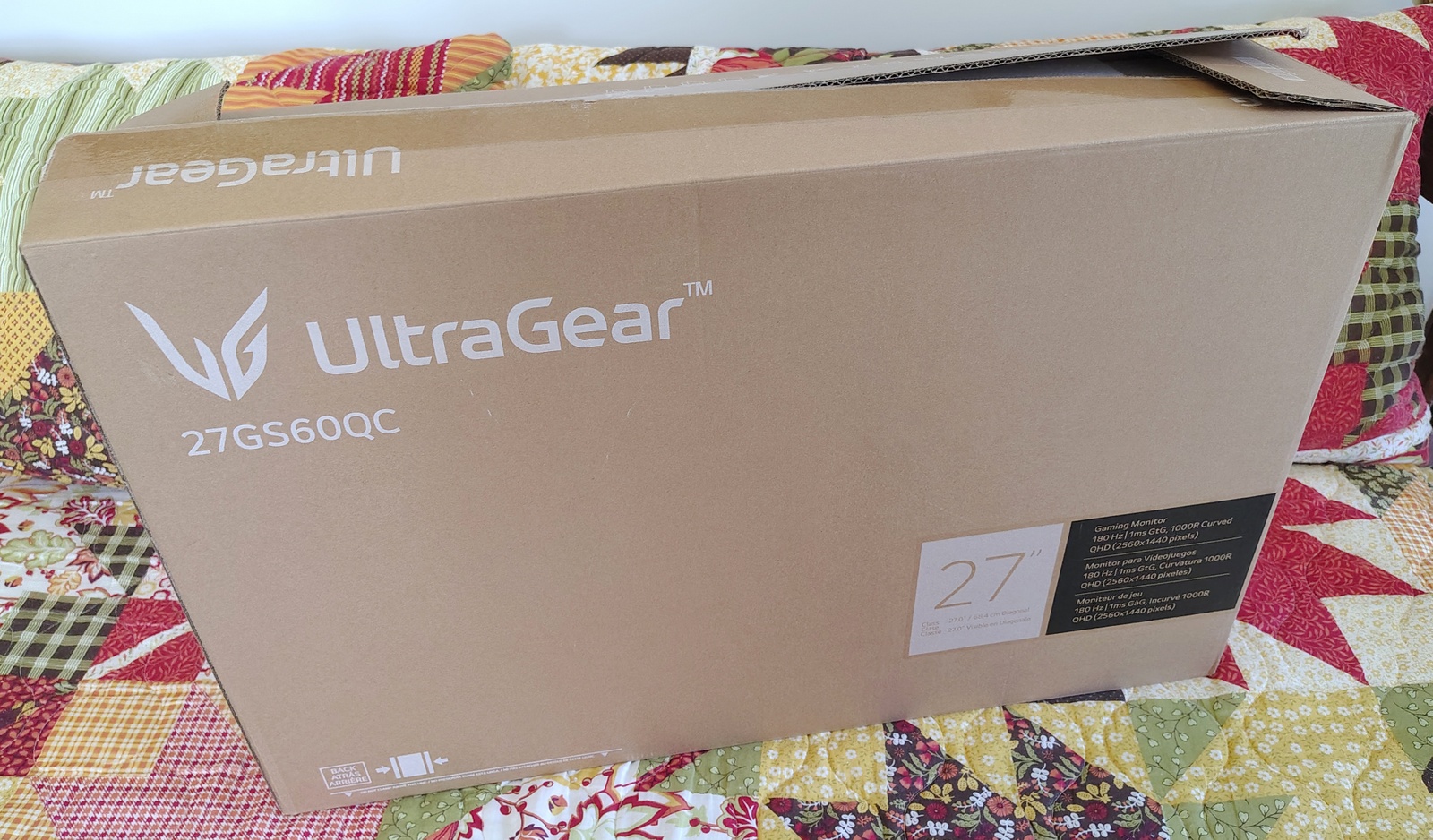 Original Shipping Box, Bag, Packing Foam for LG 27" 27GS60QC-B Monitor 2024 - Image 12