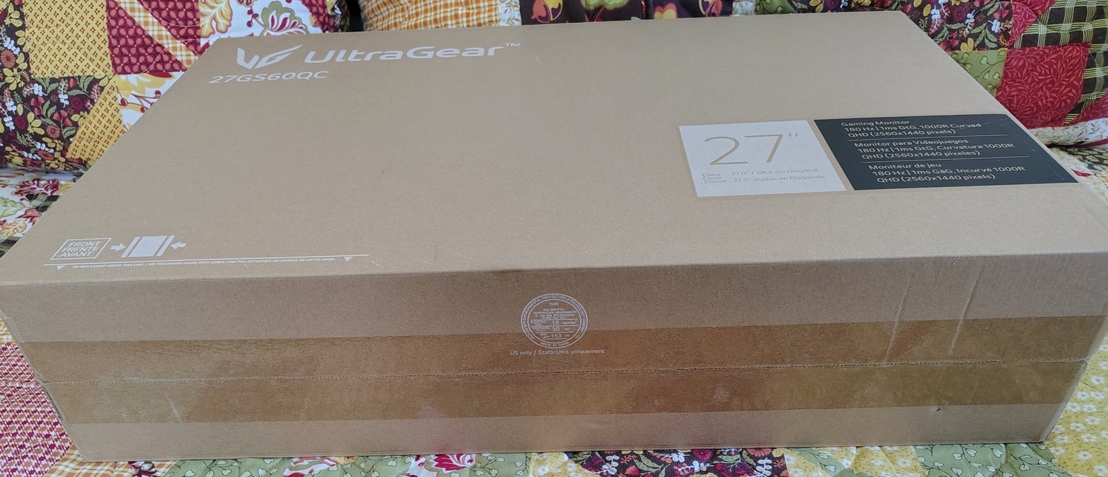 Original Shipping Box, Bag, Packing Foam for LG 27" 27GS60QC-B Monitor 2024 - Image 14