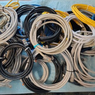 Lot of 37 Used Cat 5 5e RJ45 Ethernet Network Patch Cables Cords Various Lengths