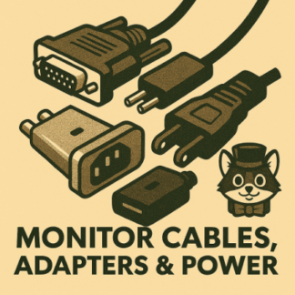 Monitor Cables, Adapters & Power