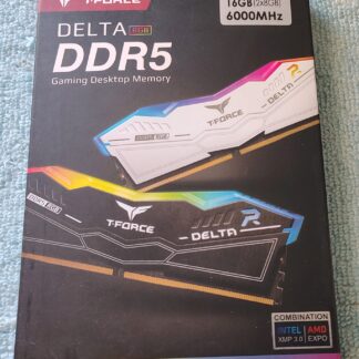 Team T-FORCE White Delta RGB 16GB Kit, 2 x 8GB DDR5 6000MHz Gaming Memory RAM