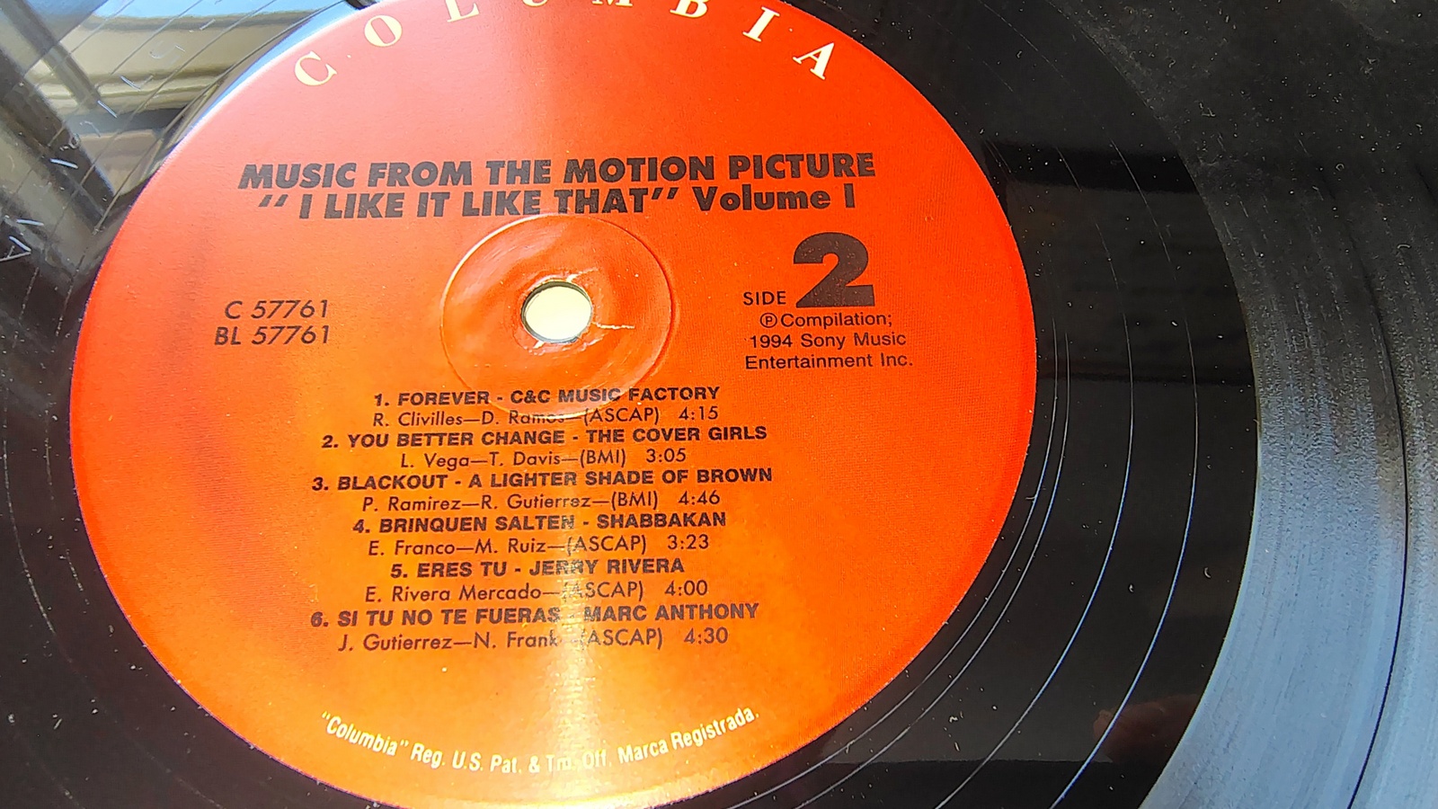 I Like It Like That Soundtrack Vol 1 Rap Hip Hop LP Vinyl Record 12" 33RPM 1994 - Image 6