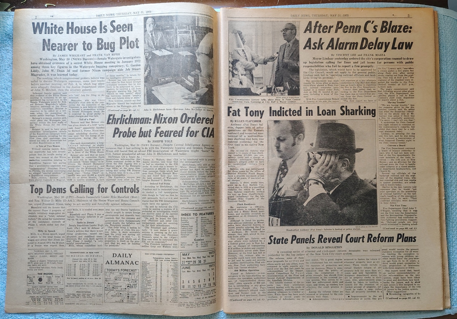 New York Daily News 31 May 1973 Indianapolis 500 Crash Fat Tony Mob Boss Indict - Image 5