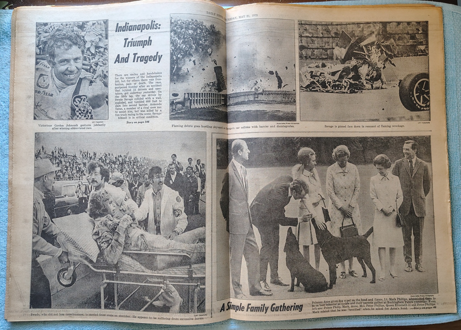 New York Daily News 31 May 1973 Indianapolis 500 Crash Fat Tony Mob Boss Indict - Image 12