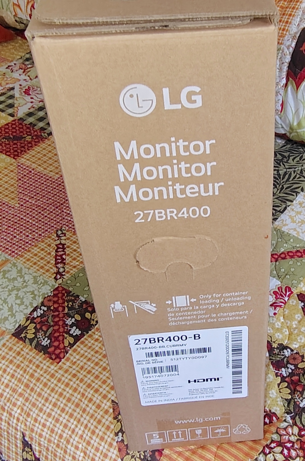 LG 27BR400 Original Box & Packing Foam ONLY – 27” Monitor Shipping Box (2025) - Image 12