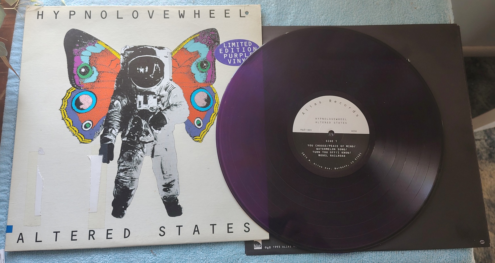 Hypnolovewheel – Altered States LP Purple Vinyl 1993 Alias Records
