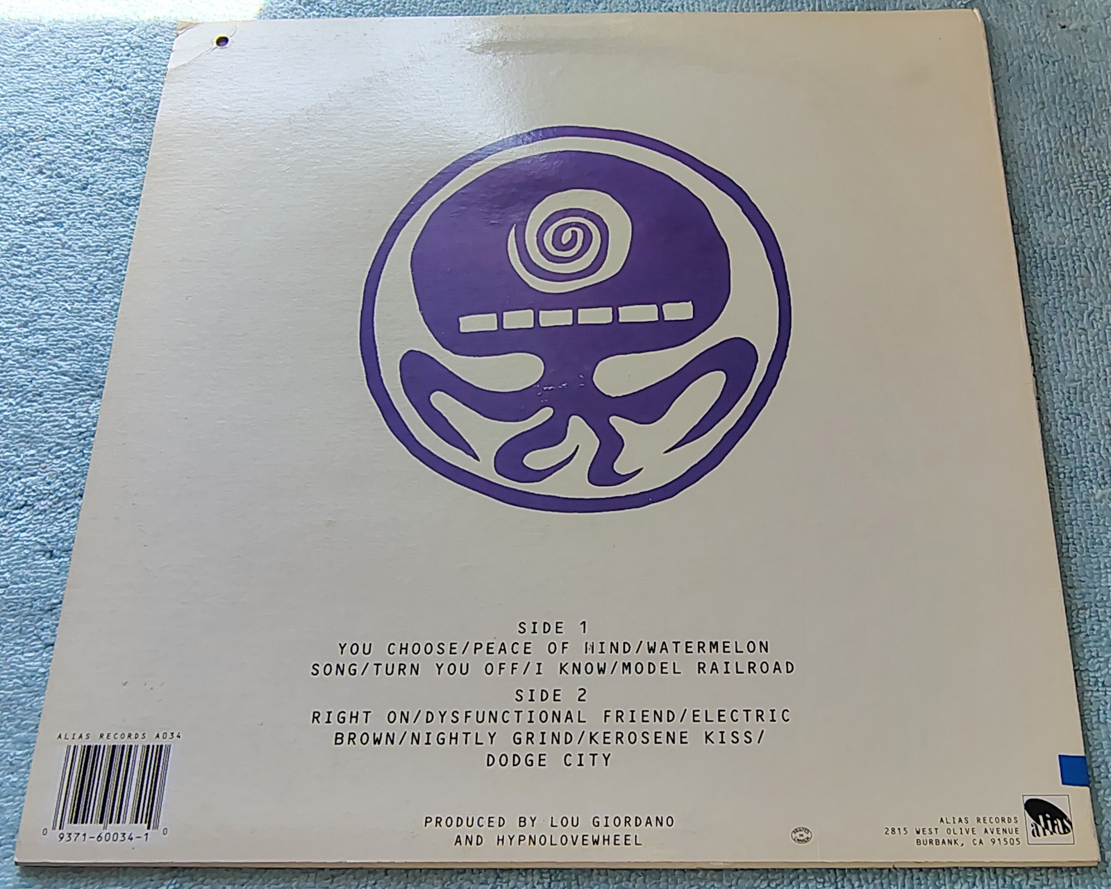 Hypnolovewheel – Altered States LP Purple Vinyl 1993 Alias Records - Image 13