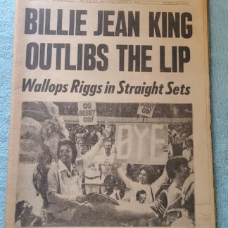 Sept 21 1973 NY Daily News Billie Jean King Mays Retires Watergate Rex Reed