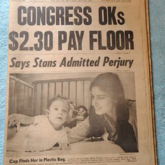 New York Daily News March 29, 1974 – Congress OKs $2.30 Pay Floor – Nixon Era
