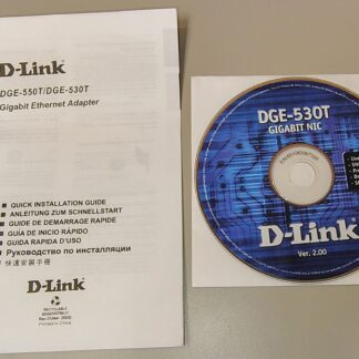 D‑Link DGE‑530T Gigabit NIC Driver CD v2.00 + Quick Install Guide (2003 OEM Disc)