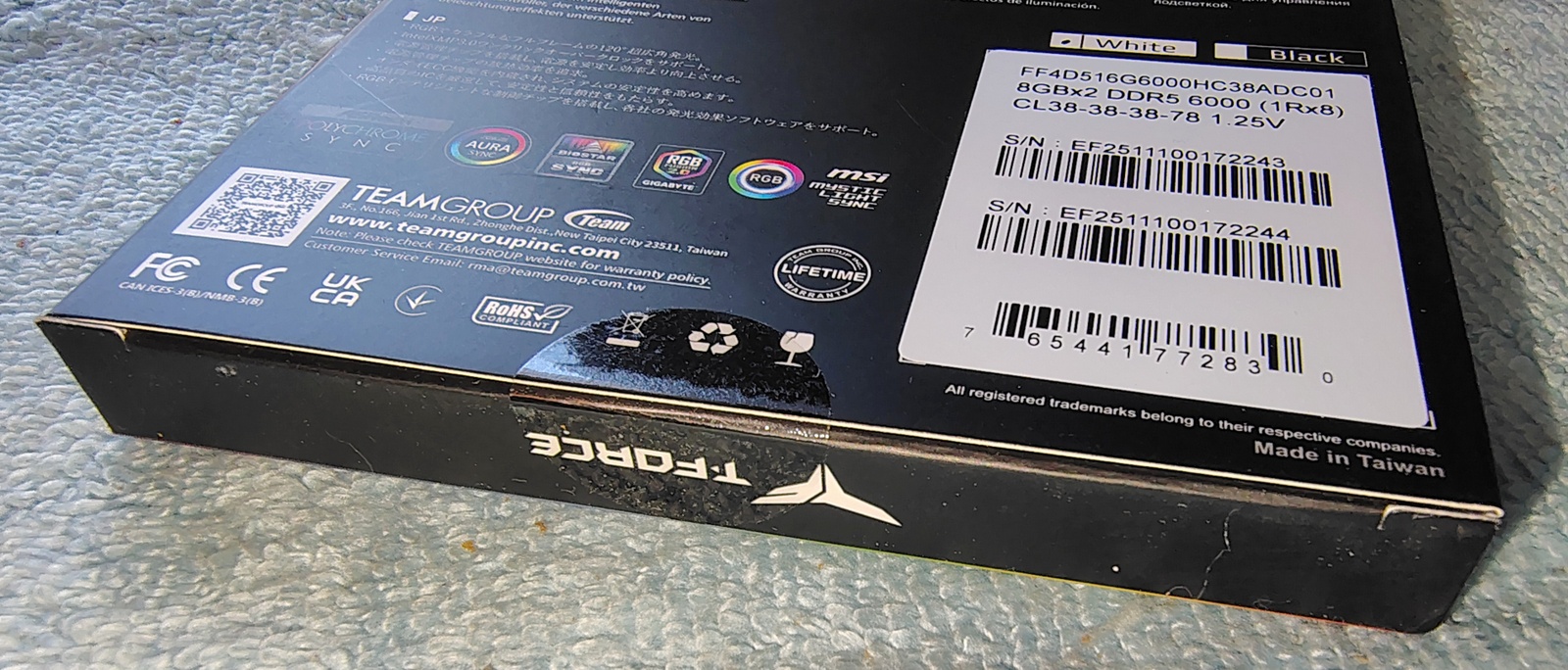 Team T-Force Delta RGB DDR5 16GB (2x8GB) 6000MHz White CL38 XMP/EXPO - Image 5