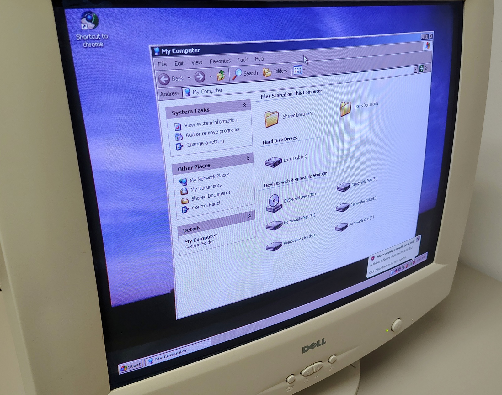 Vintage Dell M780 CRT Monitor 17" VGA Beige – Tested Working (1999) – Retro Gaming / XP - Image 5