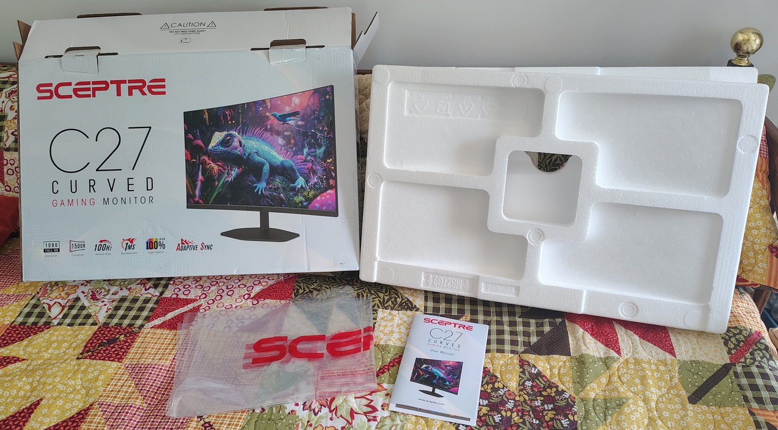 Sceptre C27 Monitor Box & Packaging ONLY C275W-FW100T (No Monitor)