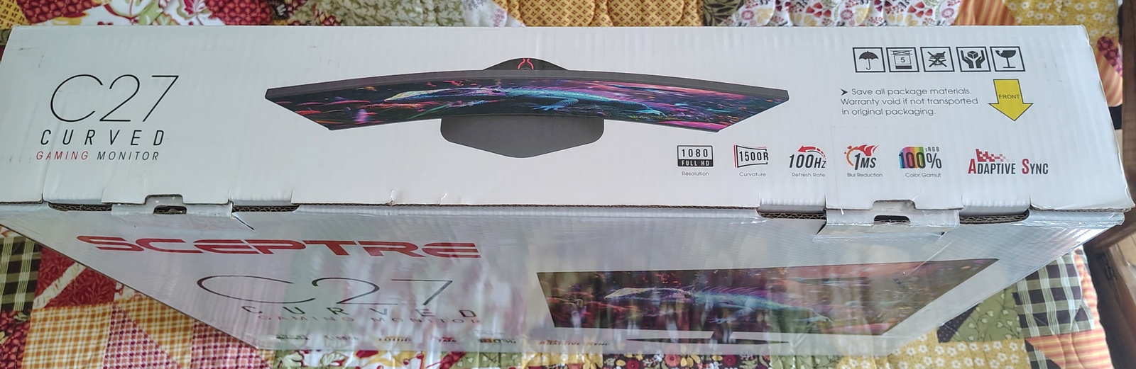 Sceptre C27 Monitor Box & Packaging ONLY C275W-FW100T (No Monitor) - Image 15
