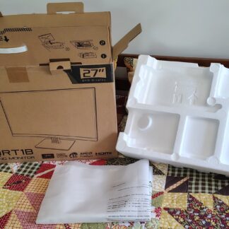 Genuine ASRock PG27QRT1B 27" Monitor Box & Foam Packaging Set Serial 5643 OEM