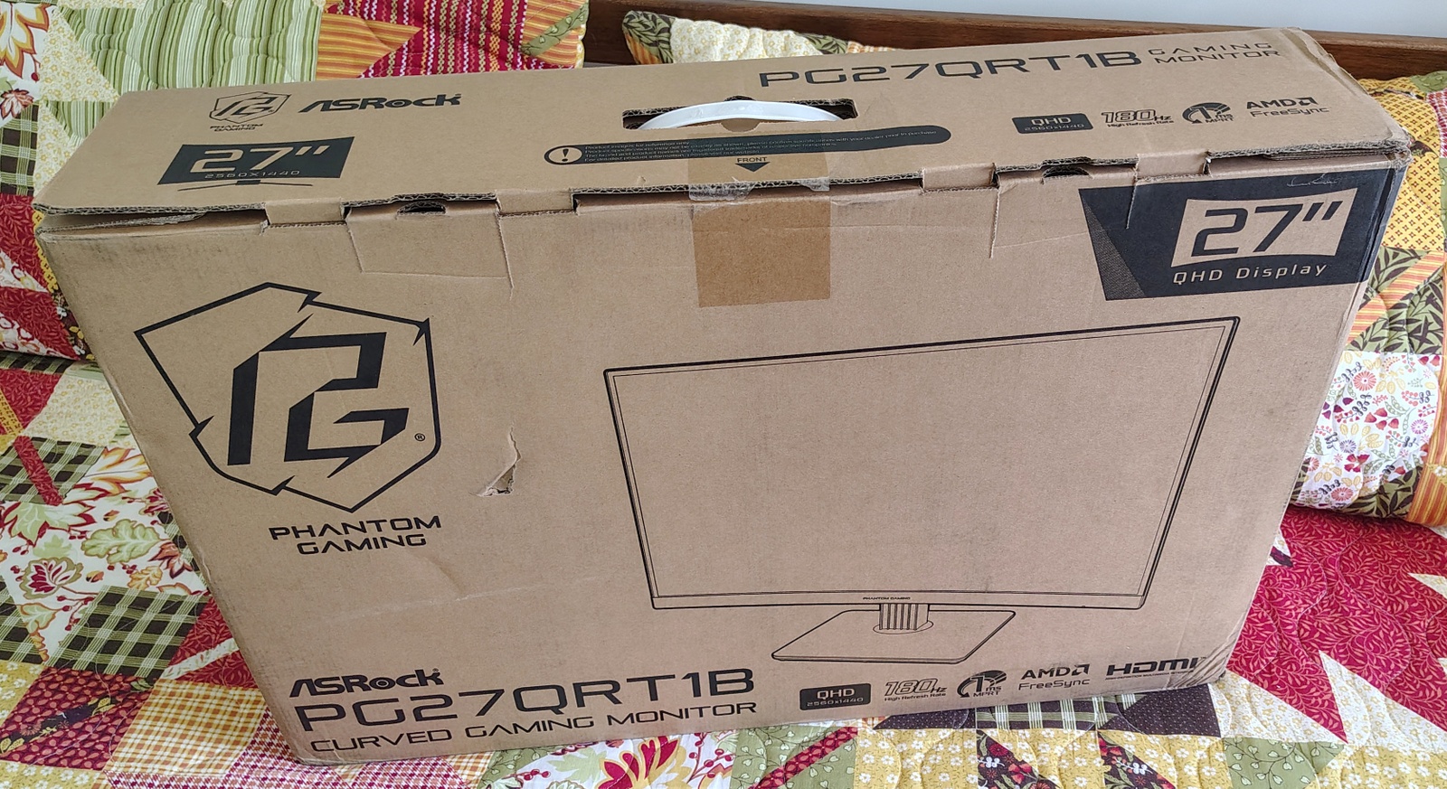Genuine ASRock PG27QRT1B 27" Monitor Box & Foam Packaging Set Serial 5643 OEM - Image 10