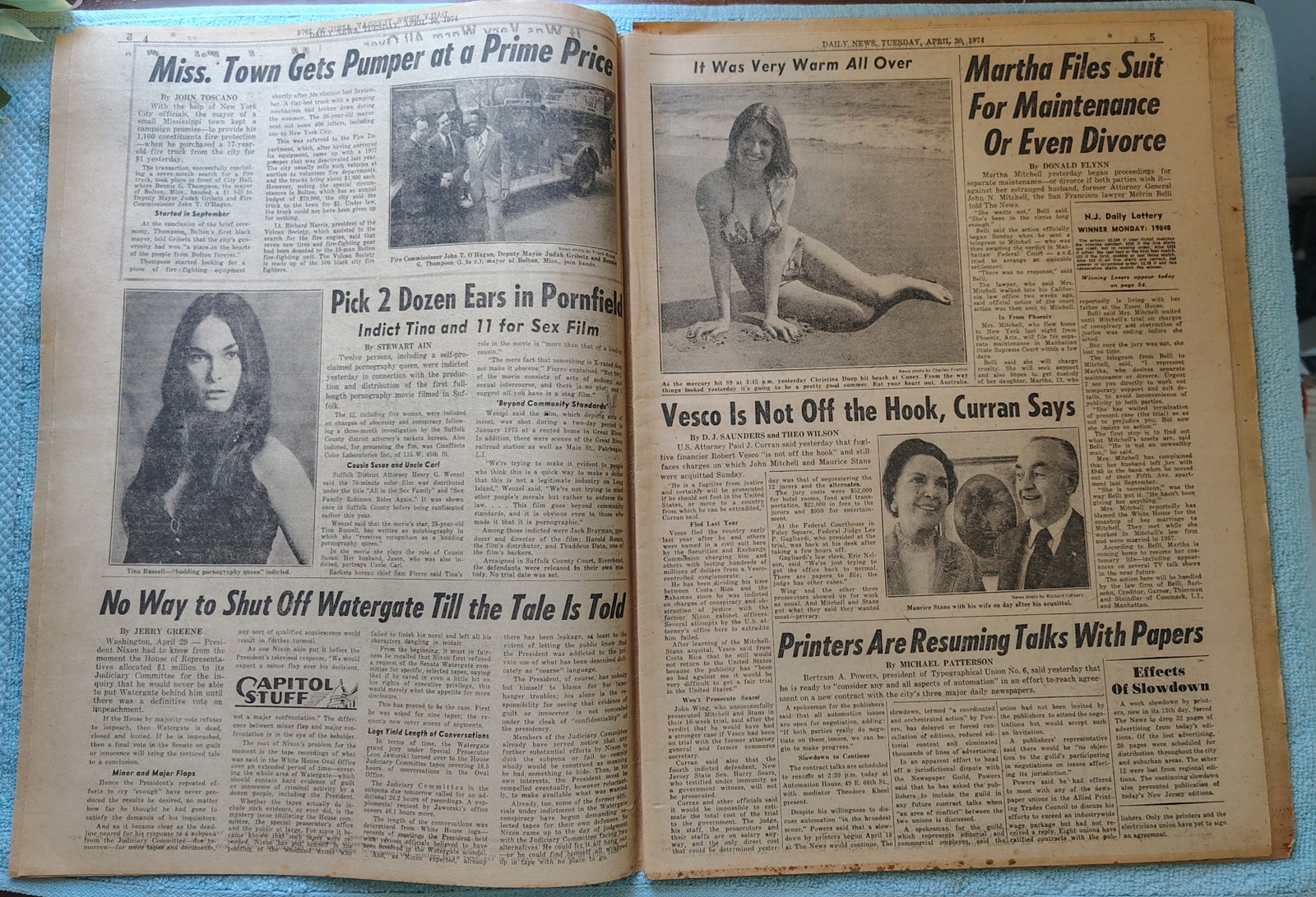 New York Daily News April 30 1974 Nixon Watergate Transcripts Kissinger USSR - Image 4