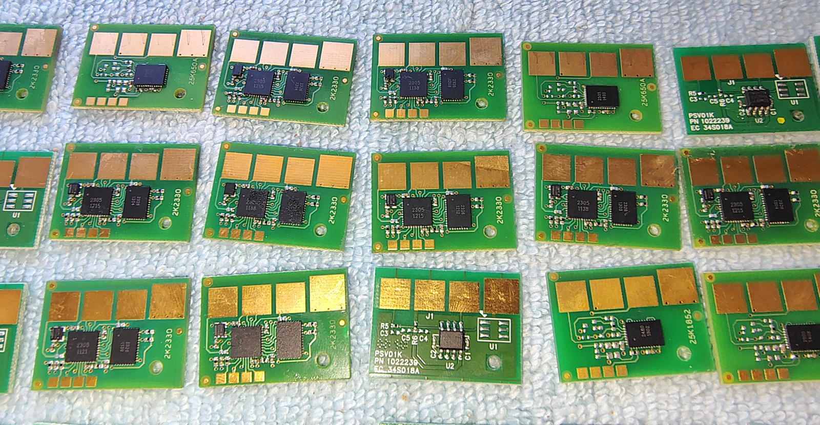 60x Toner Chip PCB Lot 4.7oz Printer Cartridge Smart Chips Gold Contact 2010s - Image 5