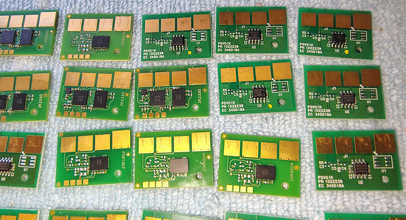 60x Toner Chip PCB Lot 4.7oz Printer Cartridge Smart Chips Gold Contact 2010s - Image 6