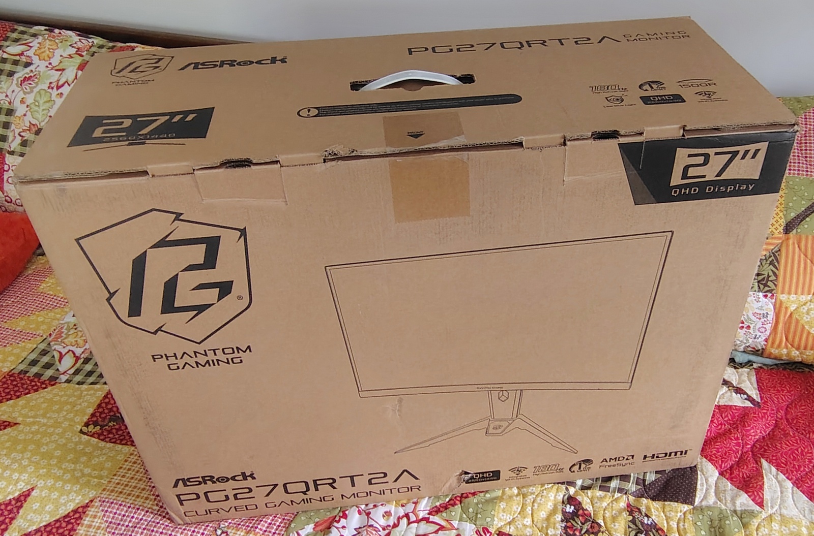 ASRock PG27QRT2A Original Monitor Box Foam Bag Packing Phantom Gaming 27" - Image 14
