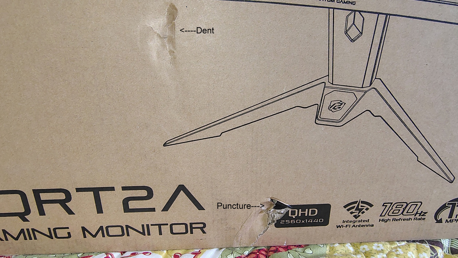 ASRock PG27QRT2A Original Monitor Box Foam Bag Packing Phantom Gaming 27" - Image 15