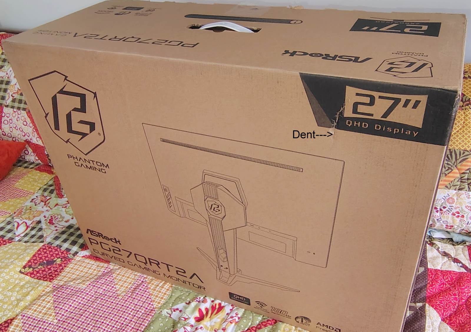 ASRock PG27QRT2A Original Monitor Box Foam Bag Packing Phantom Gaming 27" - Image 18