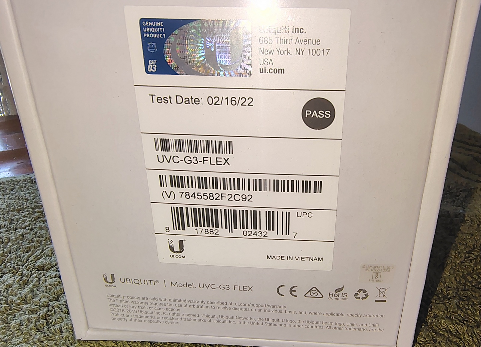 Ubiquiti UniFi Protect UVC-G3-FLEX Security Camera NEW Sealed Box 817882024327 (Copy) - Image 3