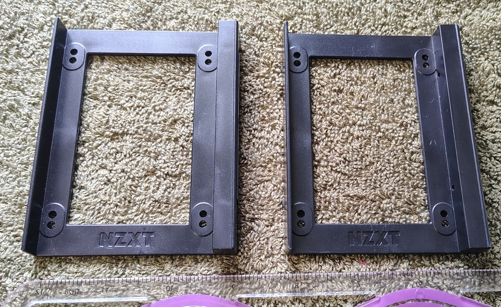 NZXT H500 H500i OEM 2.5" SSD Mounting Trays Spring-Loaded Brackets Lot of 2 - Image 2