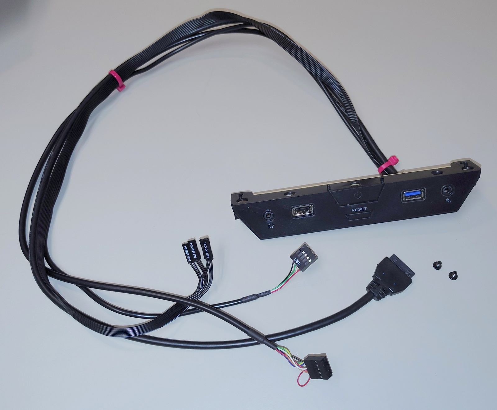 Thermaltake Versa H25 Black Front I/O Panel USB 3.0 Audio Power Reset 2015 OEM