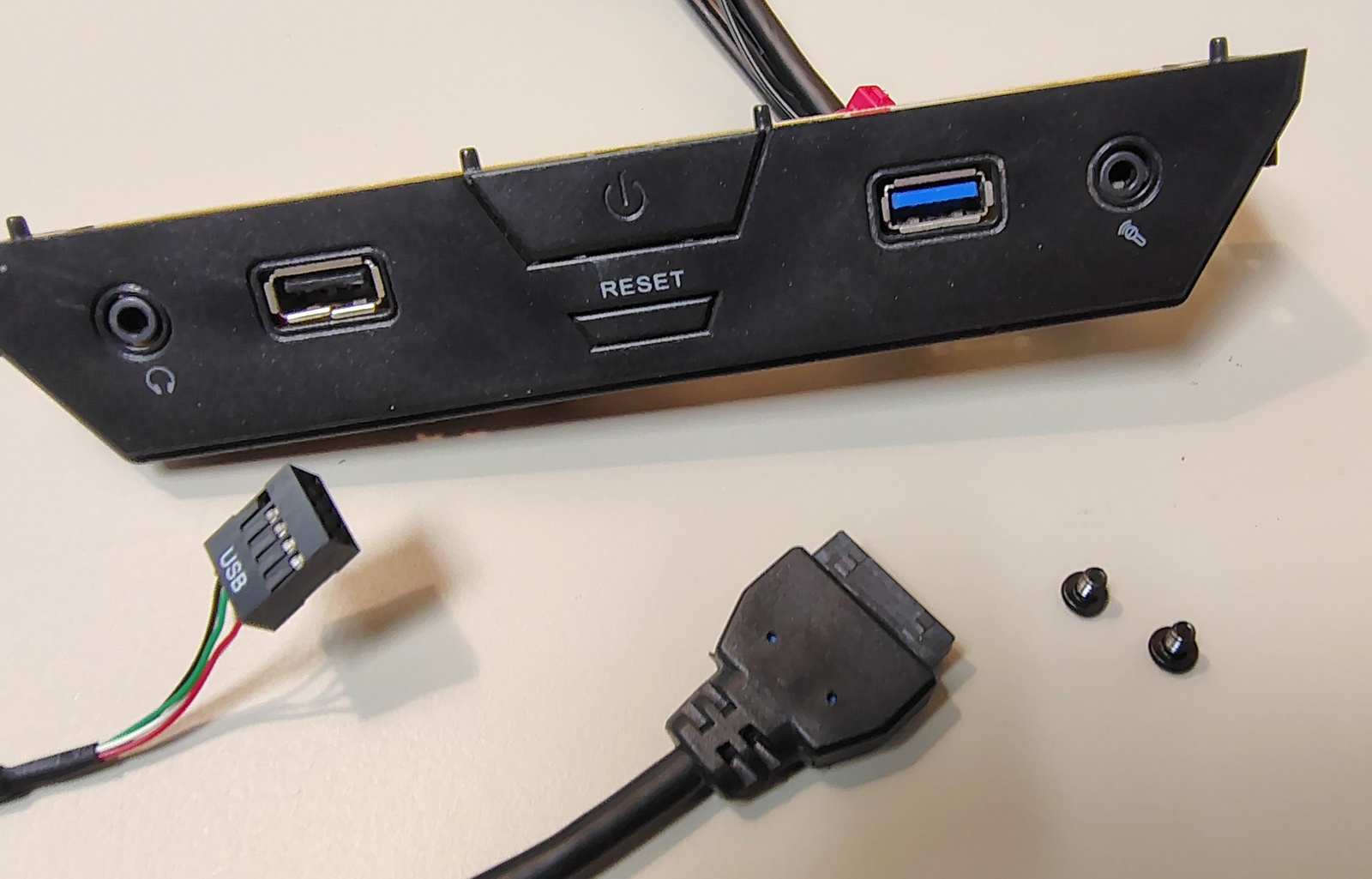Thermaltake Versa H25 Black Front I/O Panel USB 3.0 Audio Power Reset 2015 OEM - Image 2