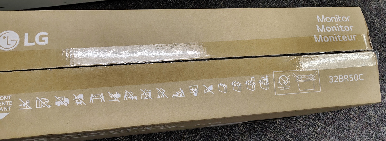 LG 32BR50C-B 32" Monitor Original OEM Box Foam Packaging Insert Set - Image 11